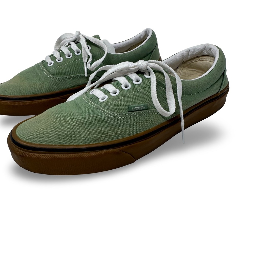Vans Authentic Basil Green Sage Gum Rubber Sole Mens 9 Women 10.5 Unisex Skater